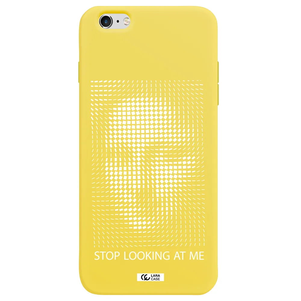 Stop Looking At Me Apple iPhone 6 plus Silicone canary yellow Case