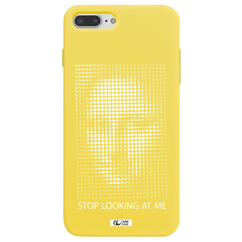 Stop Looking At Me Apple iPhone 7 plus Silicone canary yellow Case