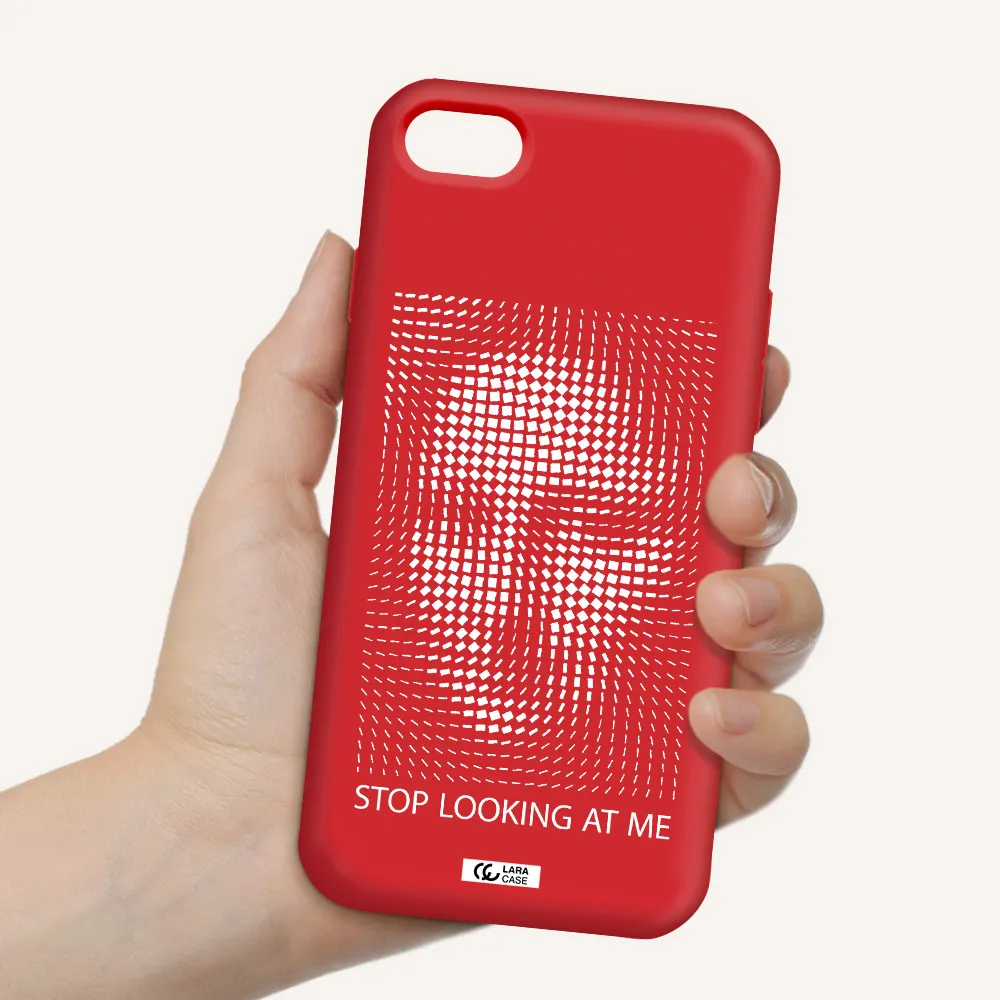 Stop Looking At Me Apple iPhone 8 Silicone Imperial Red Case