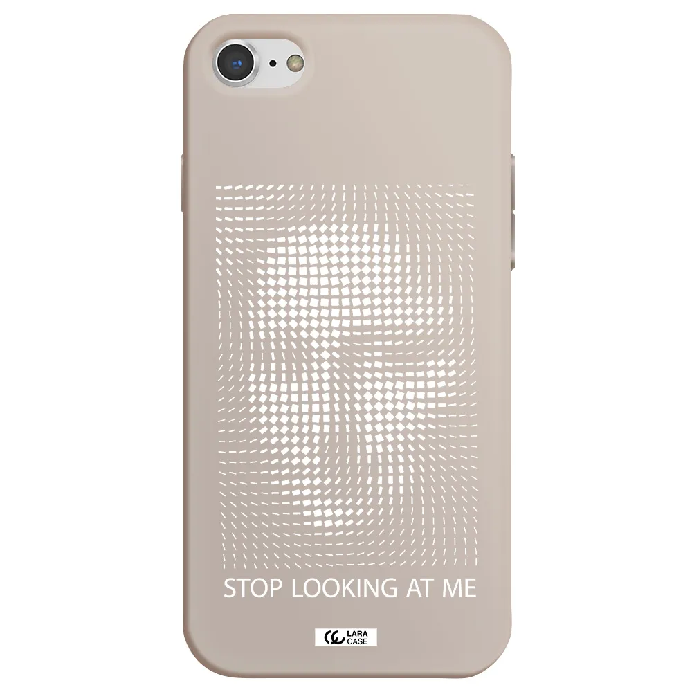 Stop Looking At Me Apple iPhone 8 Silicone Stone Case