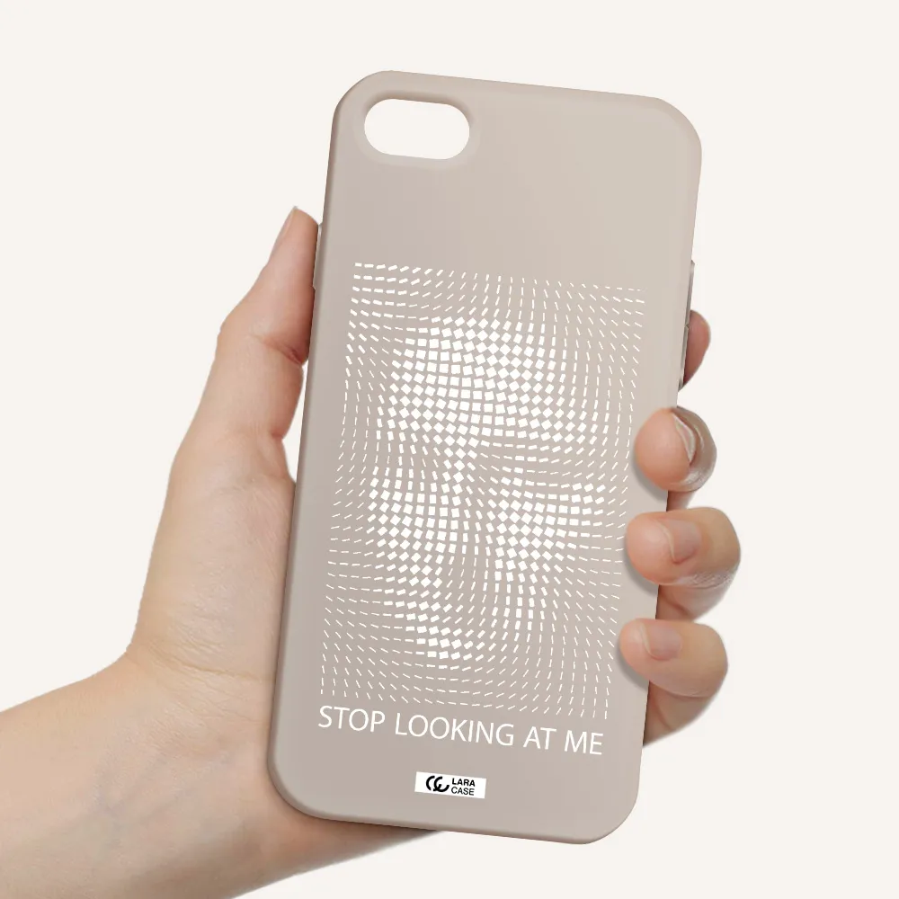 Stop Looking At Me Apple iPhone 8 Silicone Stone Case