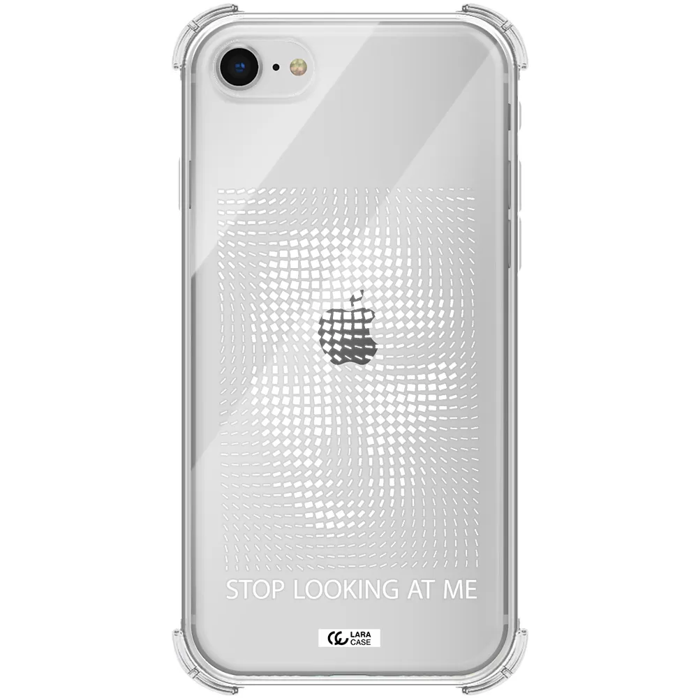 Stop Looking At Me Apple iPhone se 2020 Clear PC Case