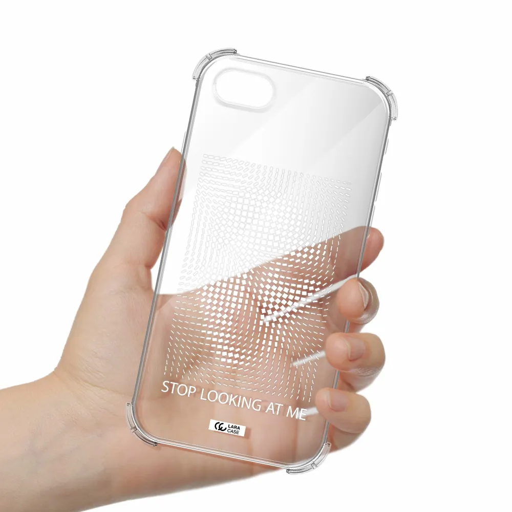 Stop Looking At Me Apple iPhone se 2020 Clear PC Case