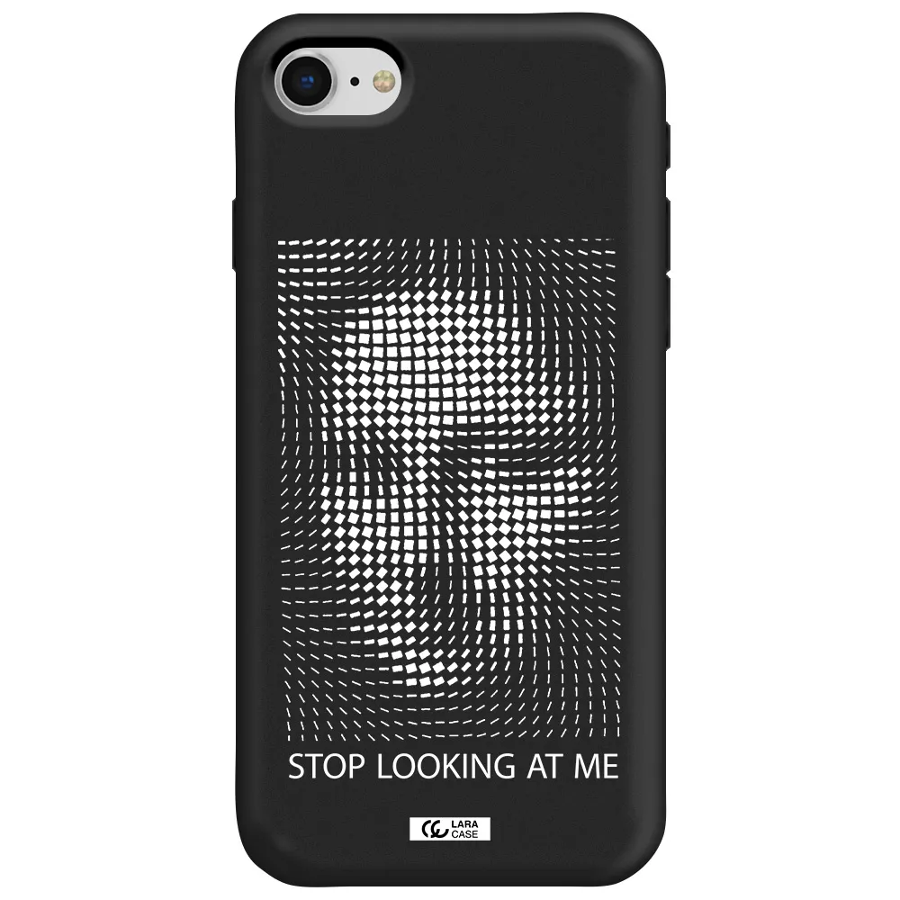 Stop Looking At Me Apple iPhone se 2020 Silicone black Case