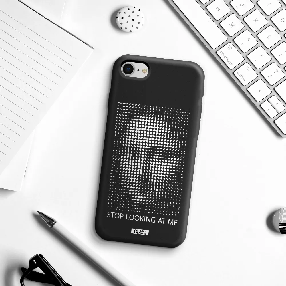 Stop Looking At Me Apple iPhone se 2020 Silicone black Case