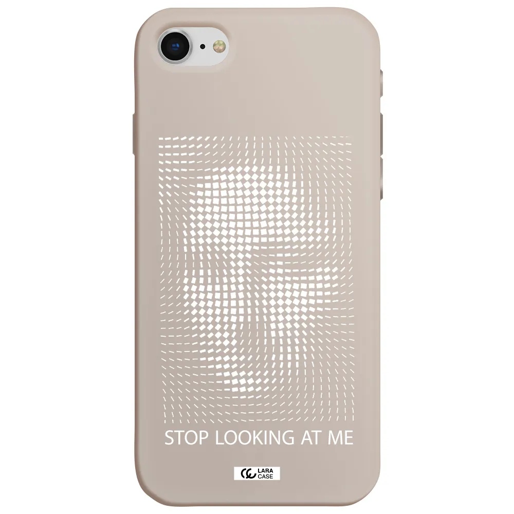 Stop Looking At Me Apple iPhone se 2020 Silicone Stone Case