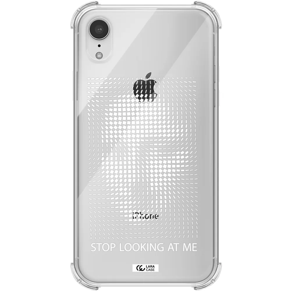 Stop Looking At Me Apple iPhone XR Clear PC Case