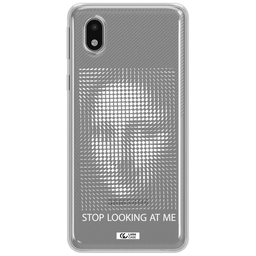 Stop Looking At Me Samsung A01 Core Clear Tpu Case