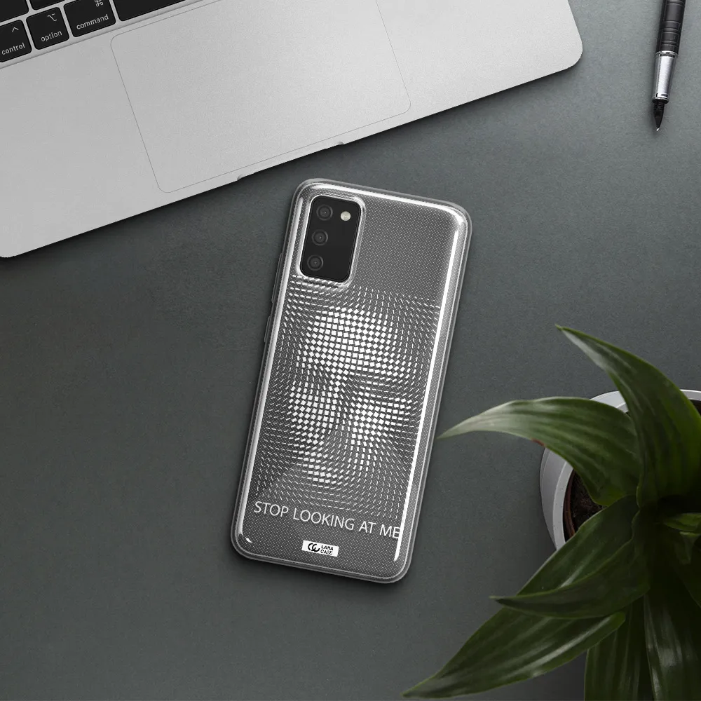 Stop Looking At Me Samsung A02S Clear TPU Case