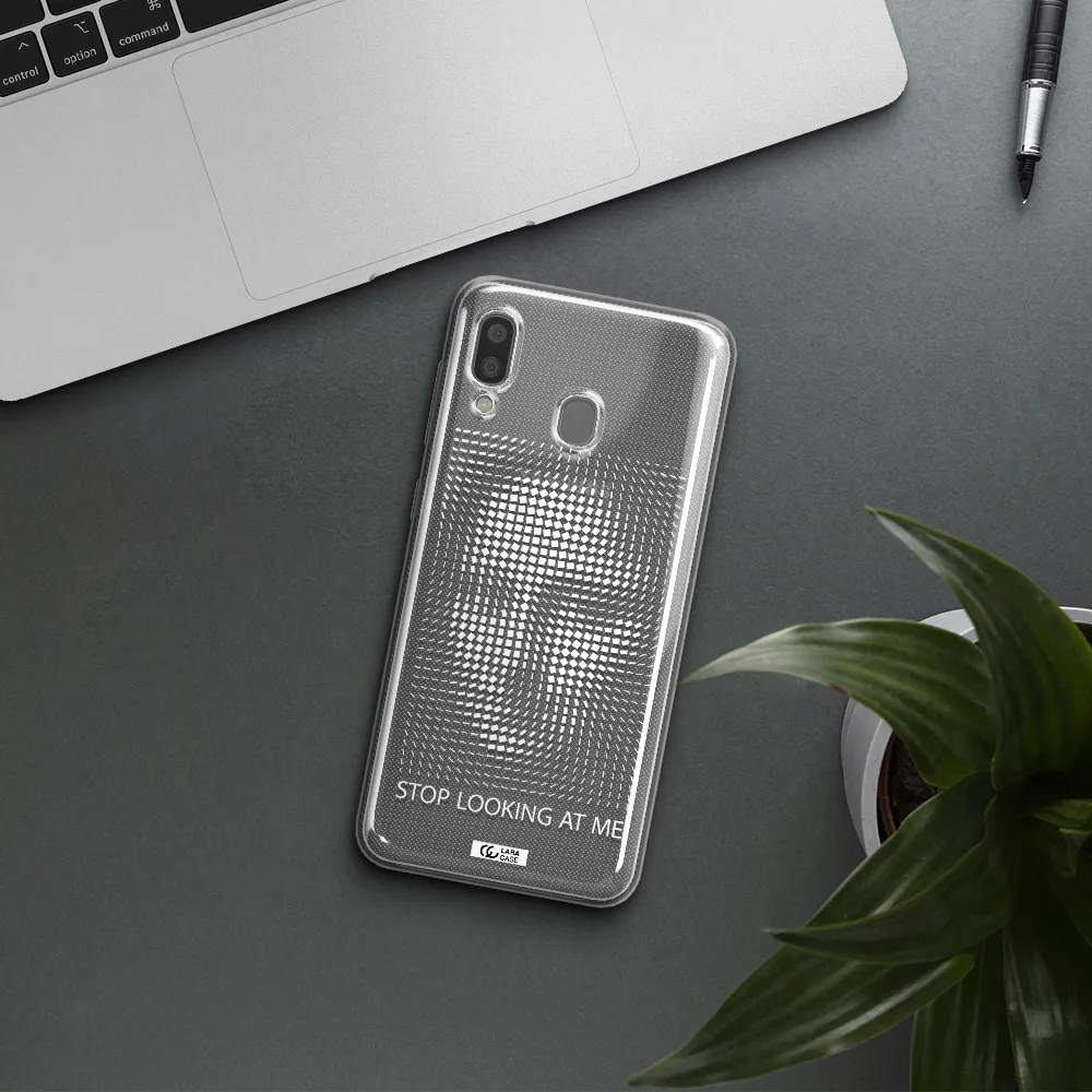 Stop Looking At Me Samsung A20 Clear TPU Case