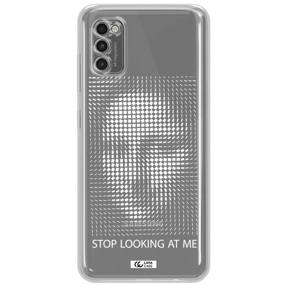 Stop Looking At Me Samsung A41 Clear Tpu Case