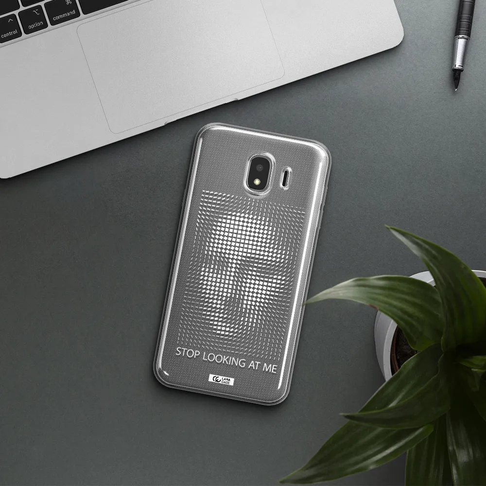 Stop Looking At Me Samsung J4 Clear TPU Case