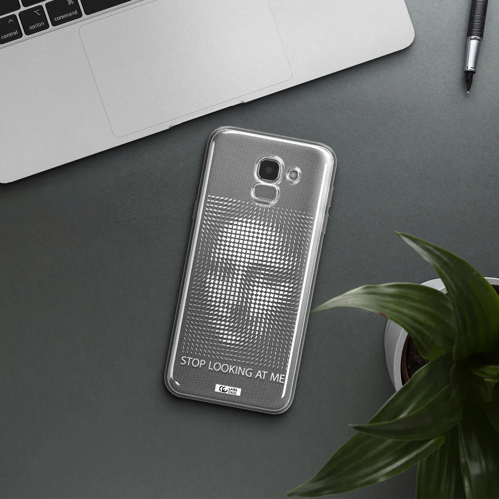 Stop Looking At Me Samsung J6 Clear TPU Case