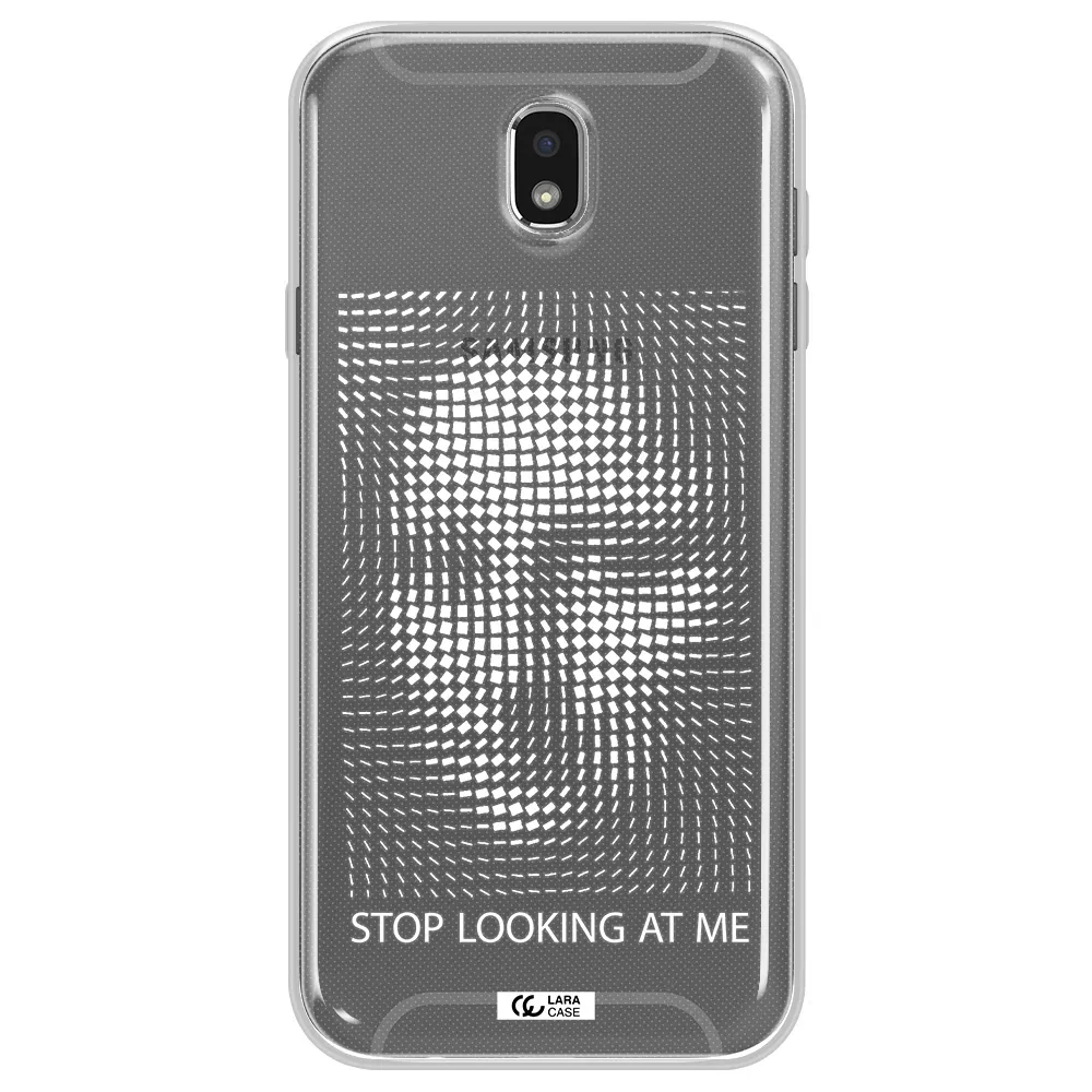 Stop Looking At Me Samsung J7 Pro Clear TPU Case