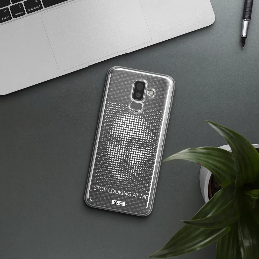 Stop Looking At Me Samsung J8 Clear TPU Case