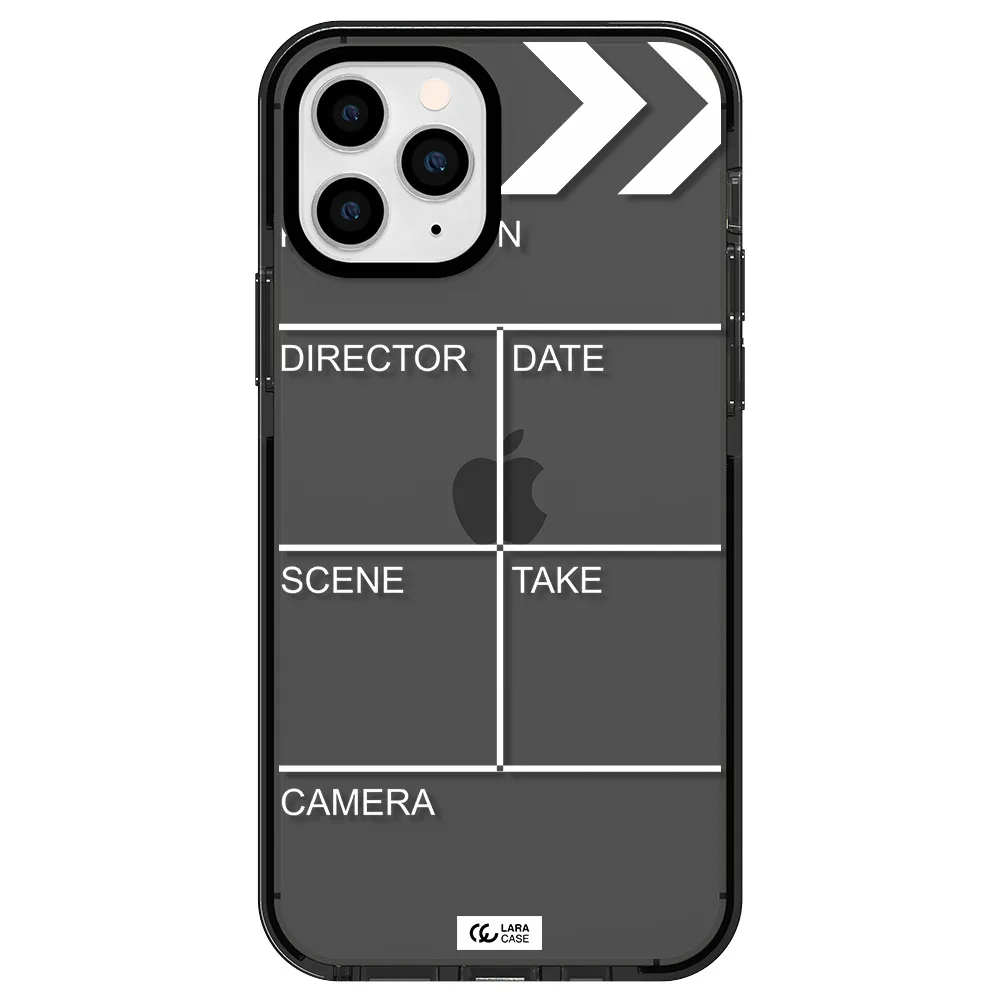Clapperboard Apple iPhone 11 pro max impact Smoke Black Case