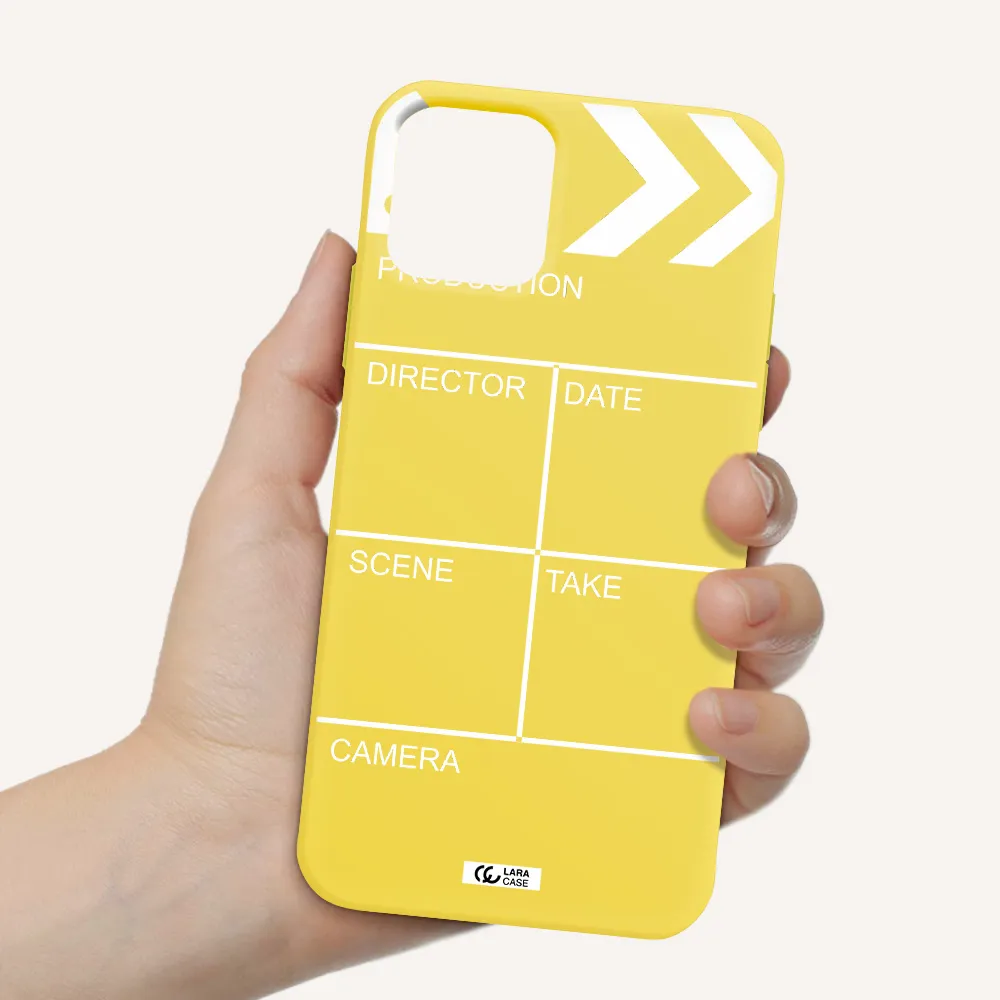 Clapperboard Apple iPhone 11 pro Silicone canary yellow Case
