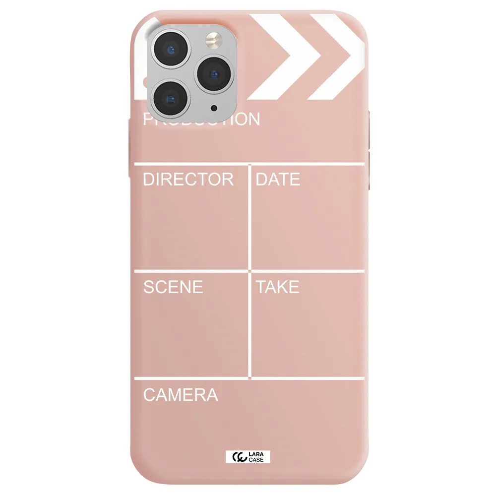 Clapperboard Apple iPhone 11 pro Silicone pastel pink Case