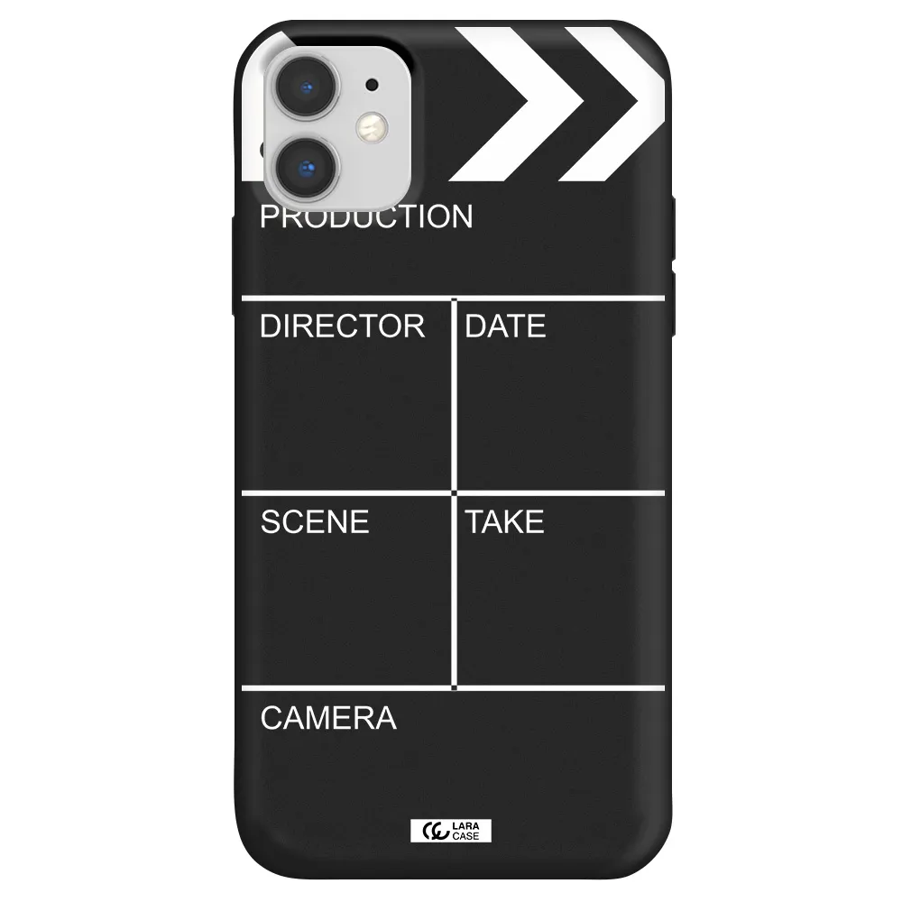 Clapperboard Apple iPhone 11 Silicone black Case
