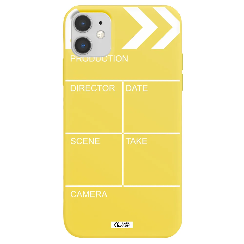 Clapperboard Apple iPhone 11 Silicone canary yellow Case