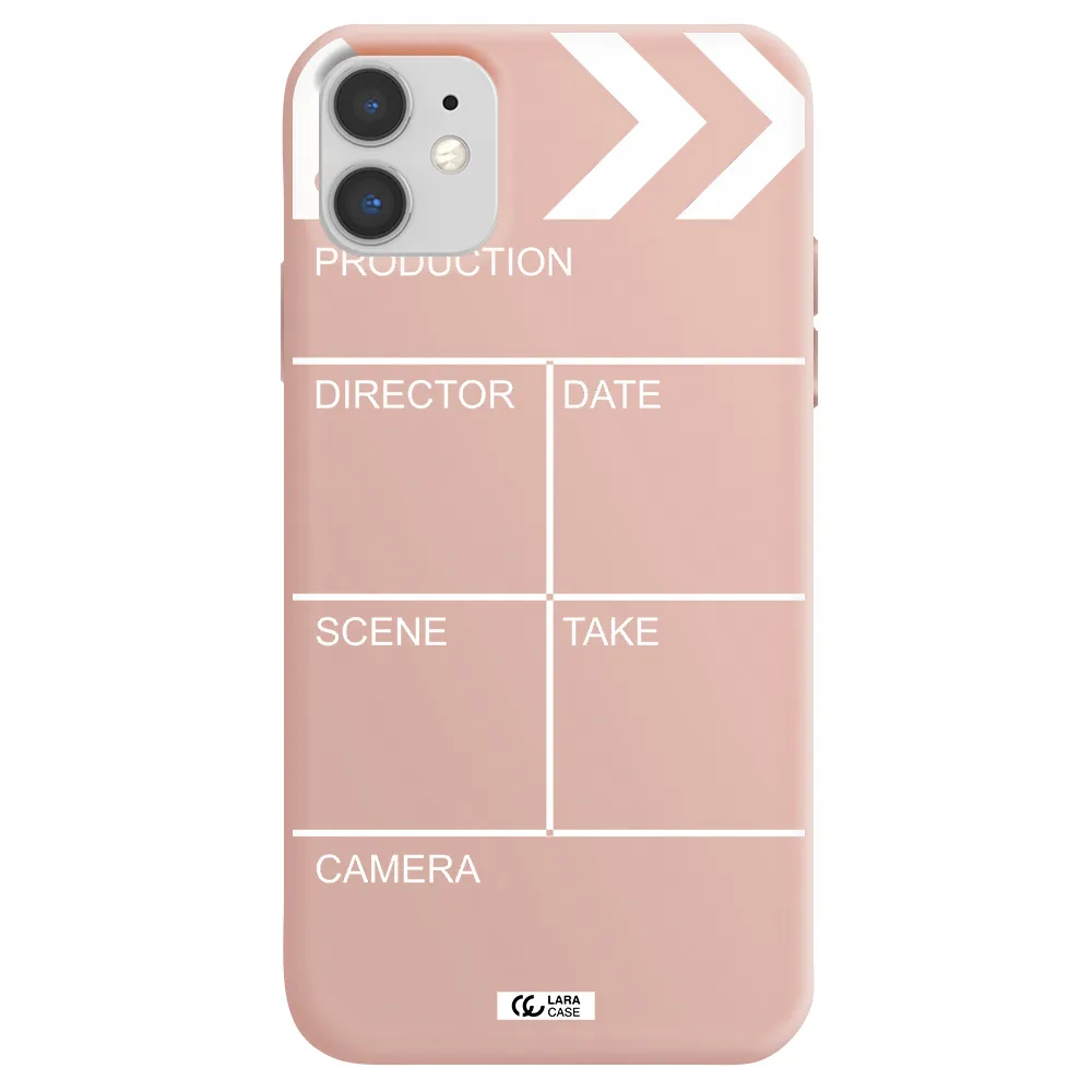 Clapperboard Apple iPhone 11 Silicone pastel pink Case