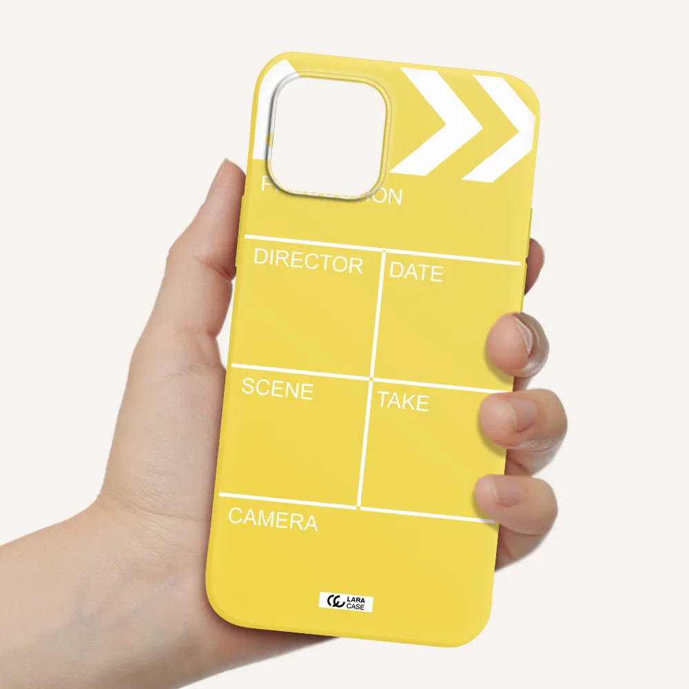 Clapperboard Apple iPhone 12 mini Silicone canary yellow Case