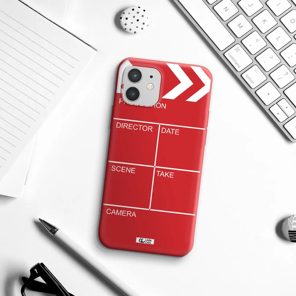 Clapperboard Apple iPhone 12 mini Silicone Imperial Red Case