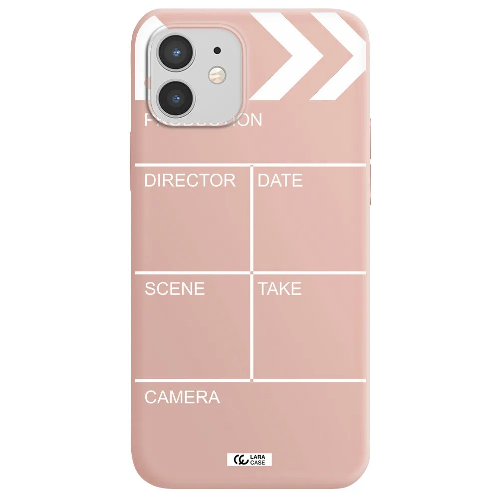 Clapperboard Apple iPhone 12 mini Silicone pastel pink Case