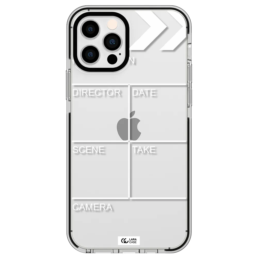 Clapperboard Apple iPhone 12 pro impact black border Case