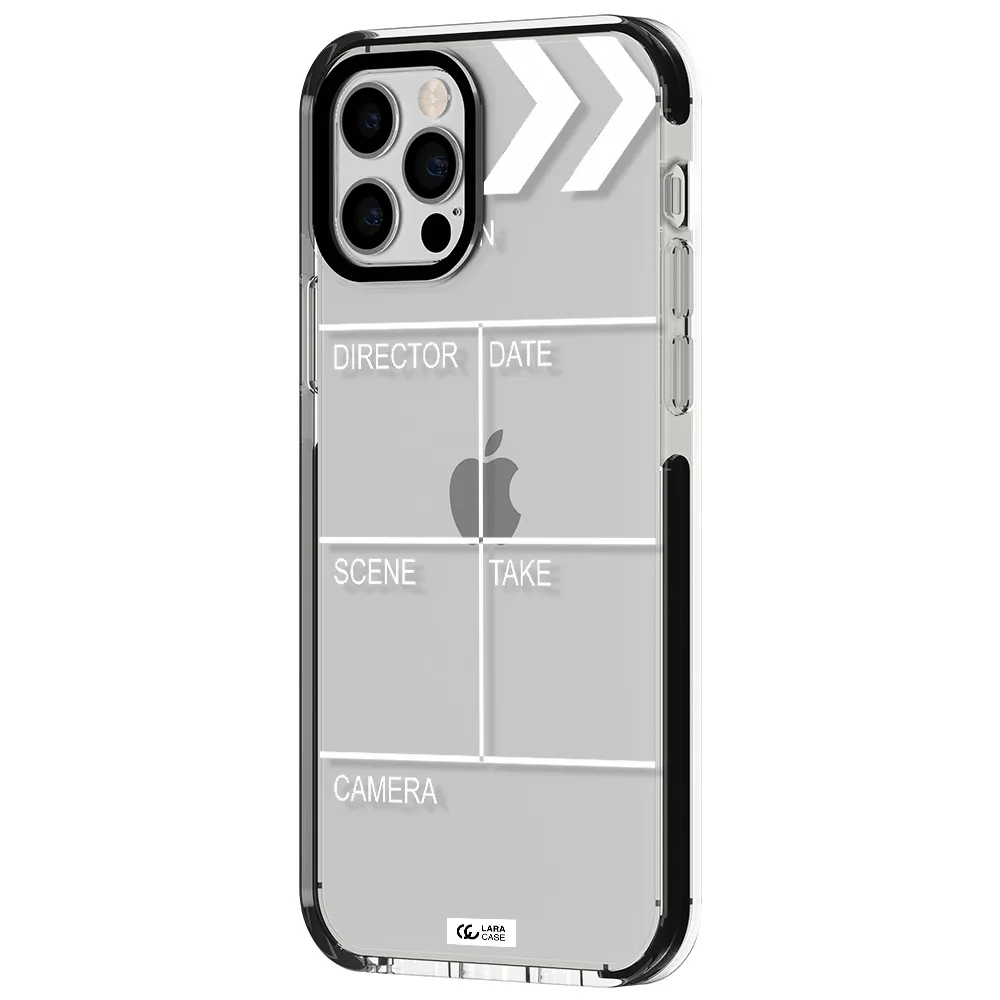 Clapperboard Apple iPhone 12 pro impact black border Case