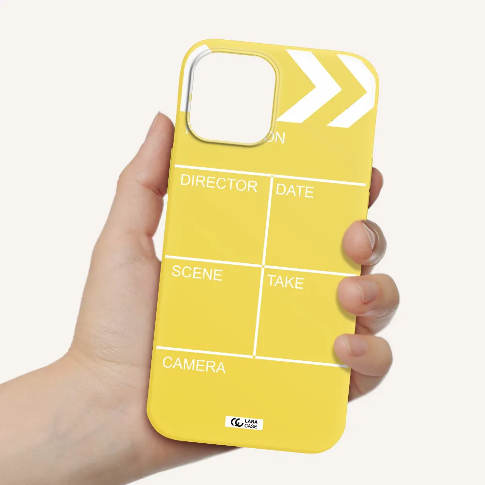 Clapperboard Apple iPhone 12 pro max Silicone canary yellow Case