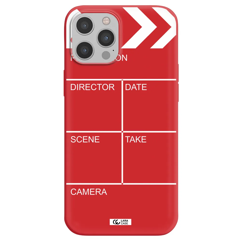 Clapperboard Apple iPhone 12 pro max Silicone Imperial Red Case