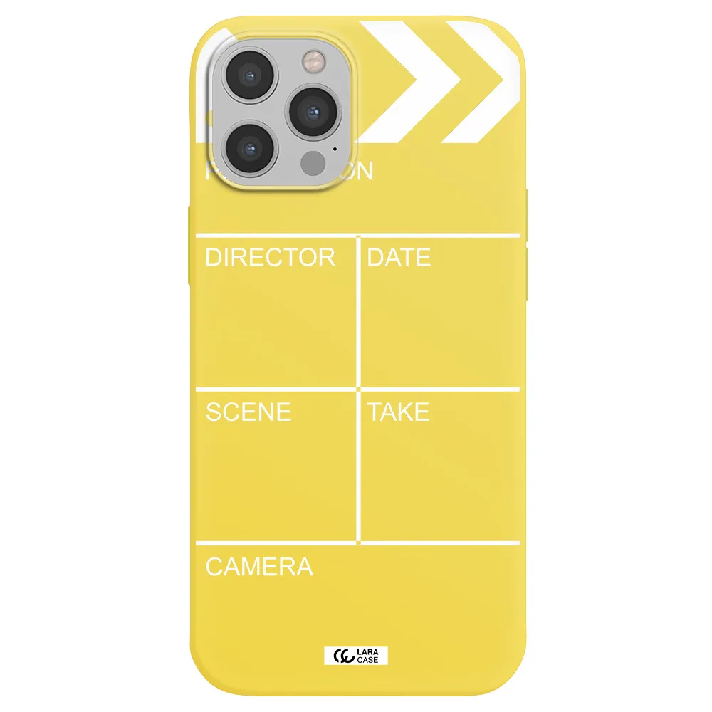 Clapperboard Apple iPhone 12 pro Silicone canary yellow Case