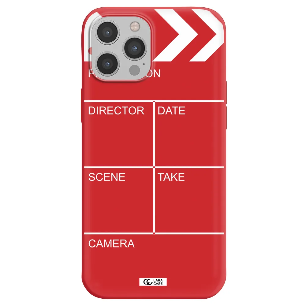 Clapperboard Apple iPhone 12 pro Silicone Imperial Red Case