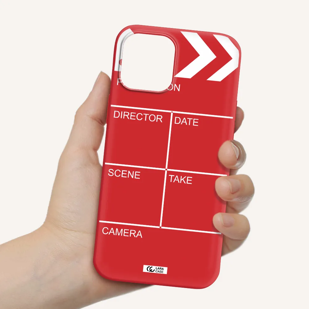 Clapperboard Apple iPhone 12 pro Silicone Imperial Red Case