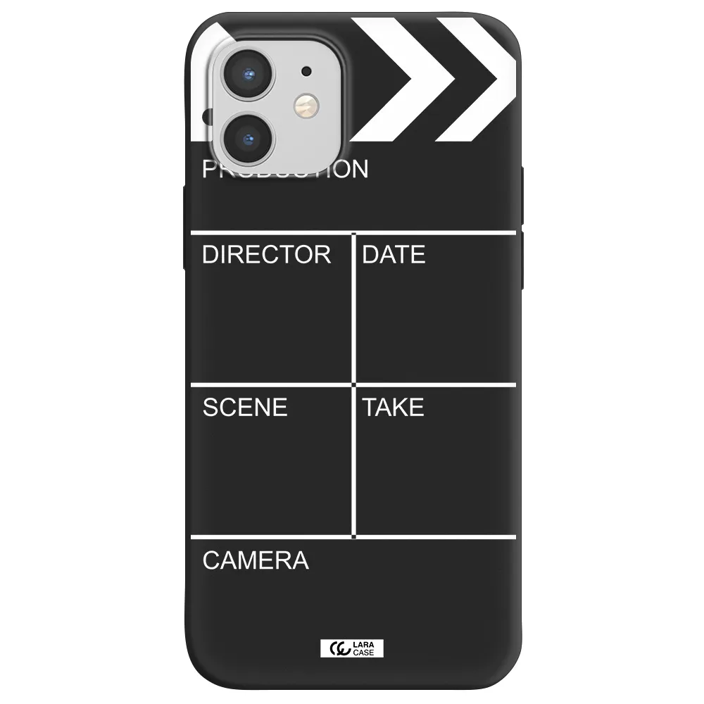 Clapperboard Apple iPhone 12 Silicone black Case