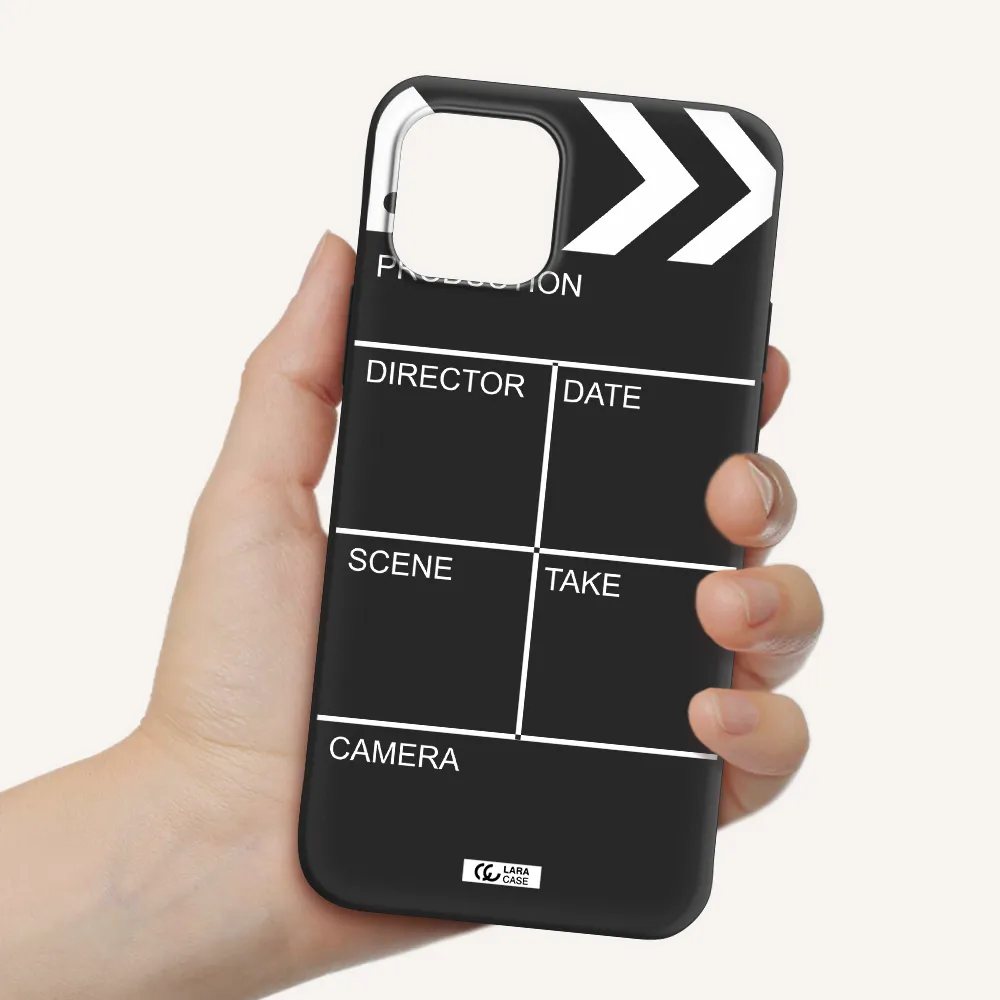 Clapperboard Apple iPhone 12 Silicone black Case