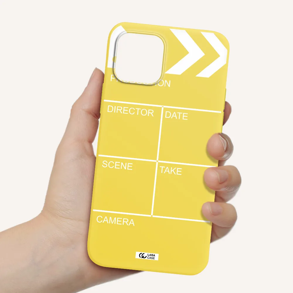 Clapperboard Apple iPhone 12 Silicone canary yellow Case