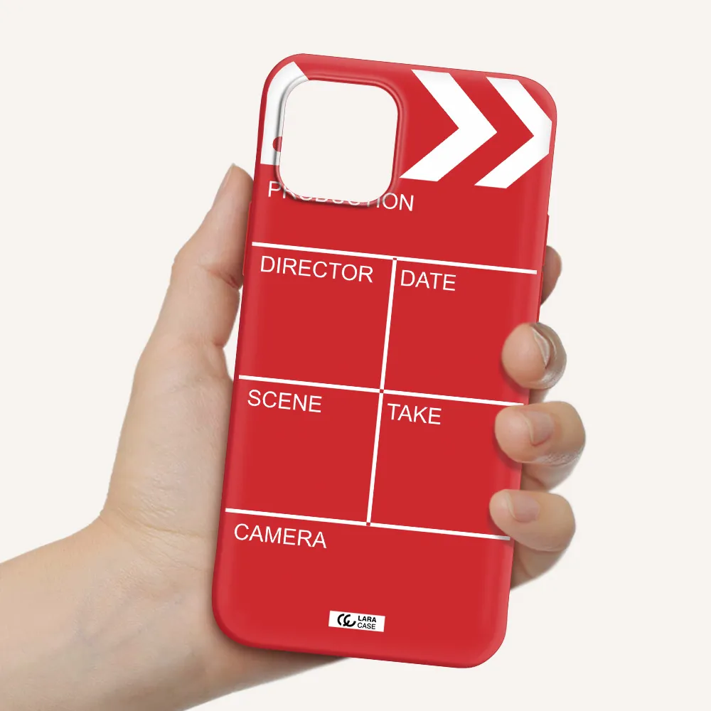 Clapperboard Apple iPhone 12 Silicone Imperial Red Case