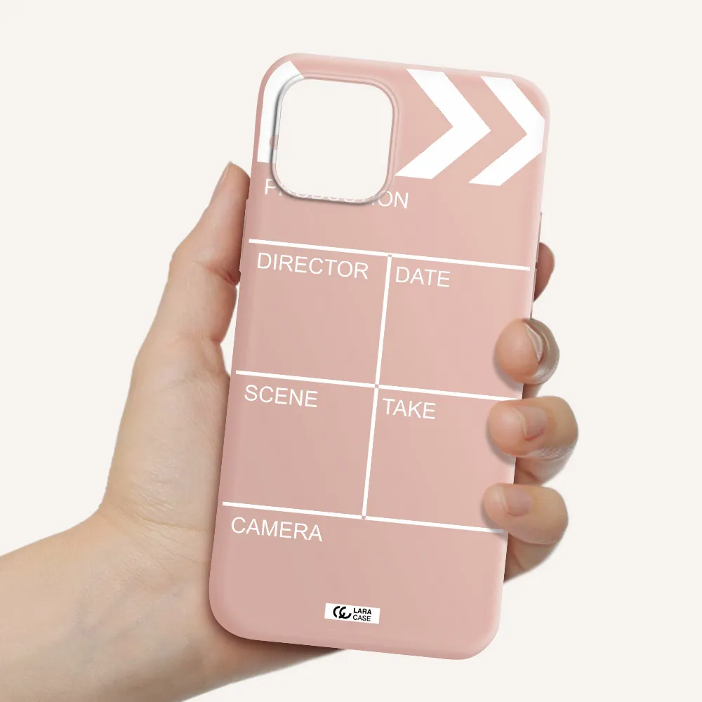 Clapperboard Apple iPhone 12 Silicone pastel pink Case