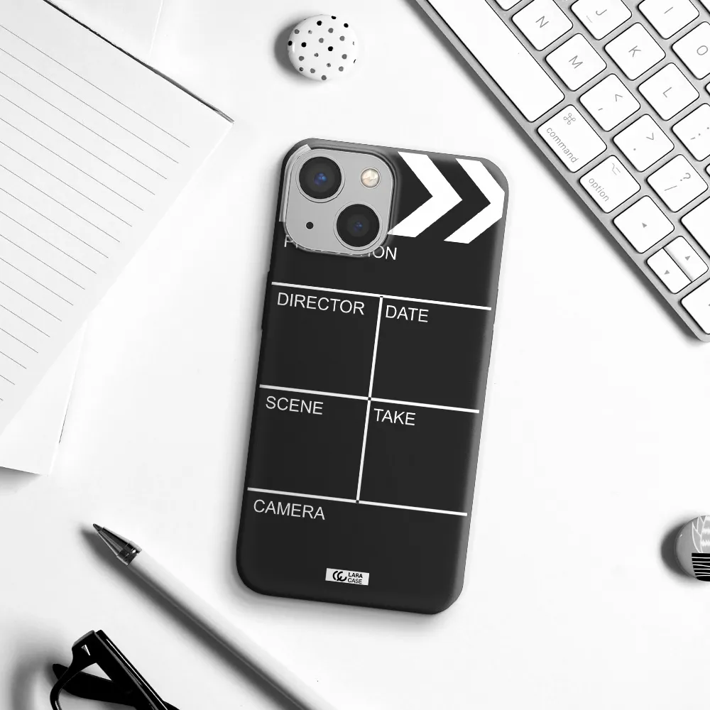 Clapperboard Apple iPhone 13 mini Silicone black Case