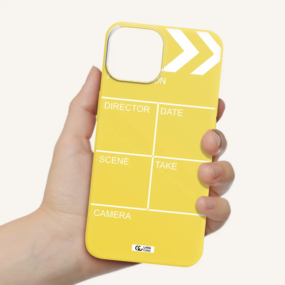 Clapperboard Apple iPhone 13 mini Silicone canary yellow Case