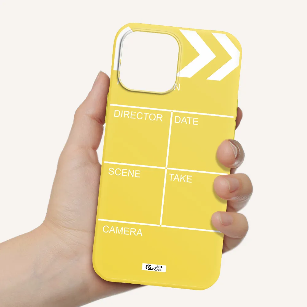 Clapperboard Apple iPhone 13 Pro Max Silicone canary yellow Case