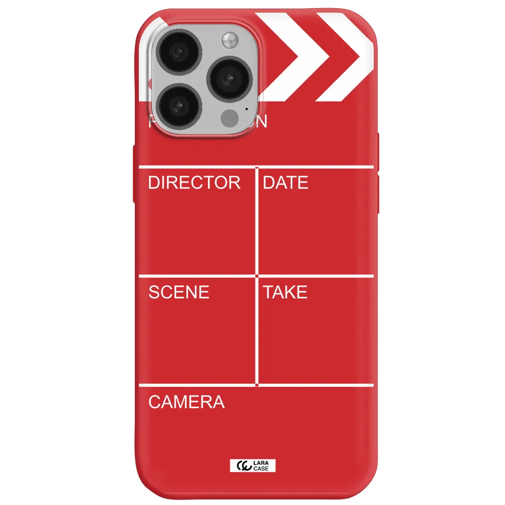 Clapperboard Apple iPhone 13 Pro Max Silicone Imperial Red Case