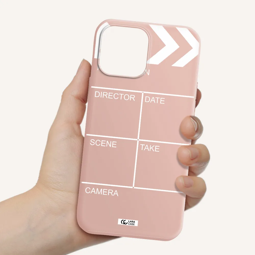 Clapperboard Apple iPhone 13 Pro Max Silicone pastel pink Case