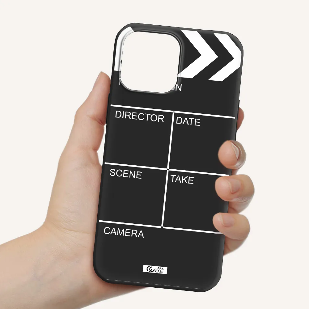 Clapperboard Apple iPhone 13 Pro Silicone black Case