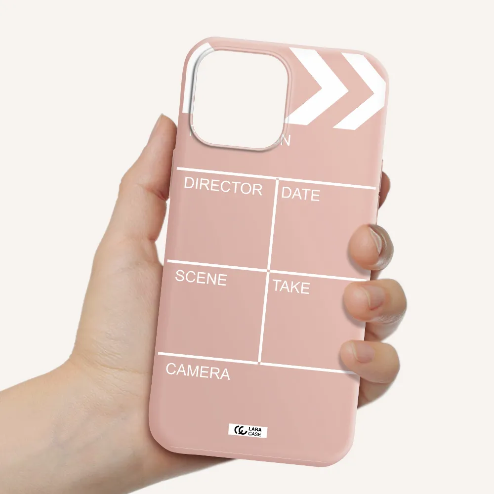 Clapperboard Apple iPhone 13 Pro Silicone pastel pink Case