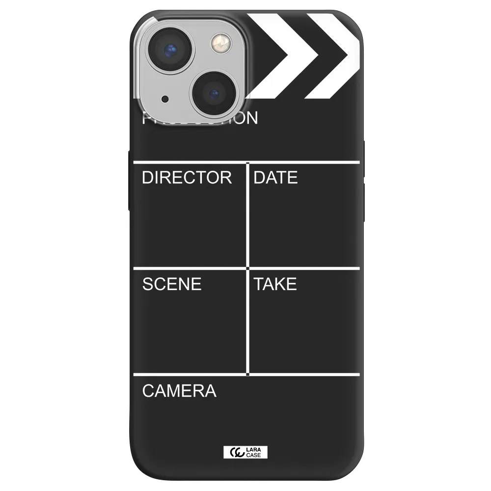 Clapperboard Apple iPhone 13 Silicone black Case