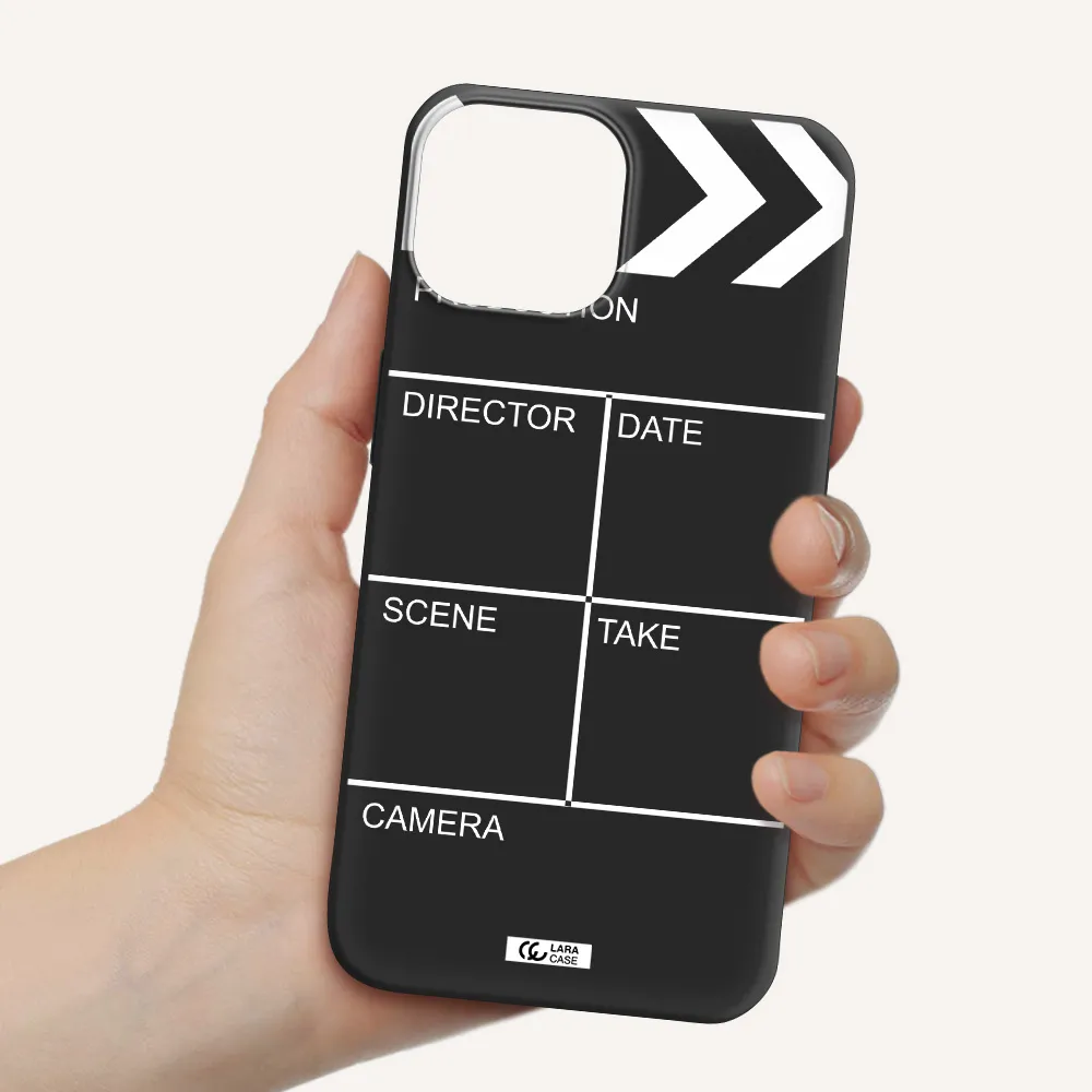 Clapperboard Apple iPhone 13 Silicone black Case