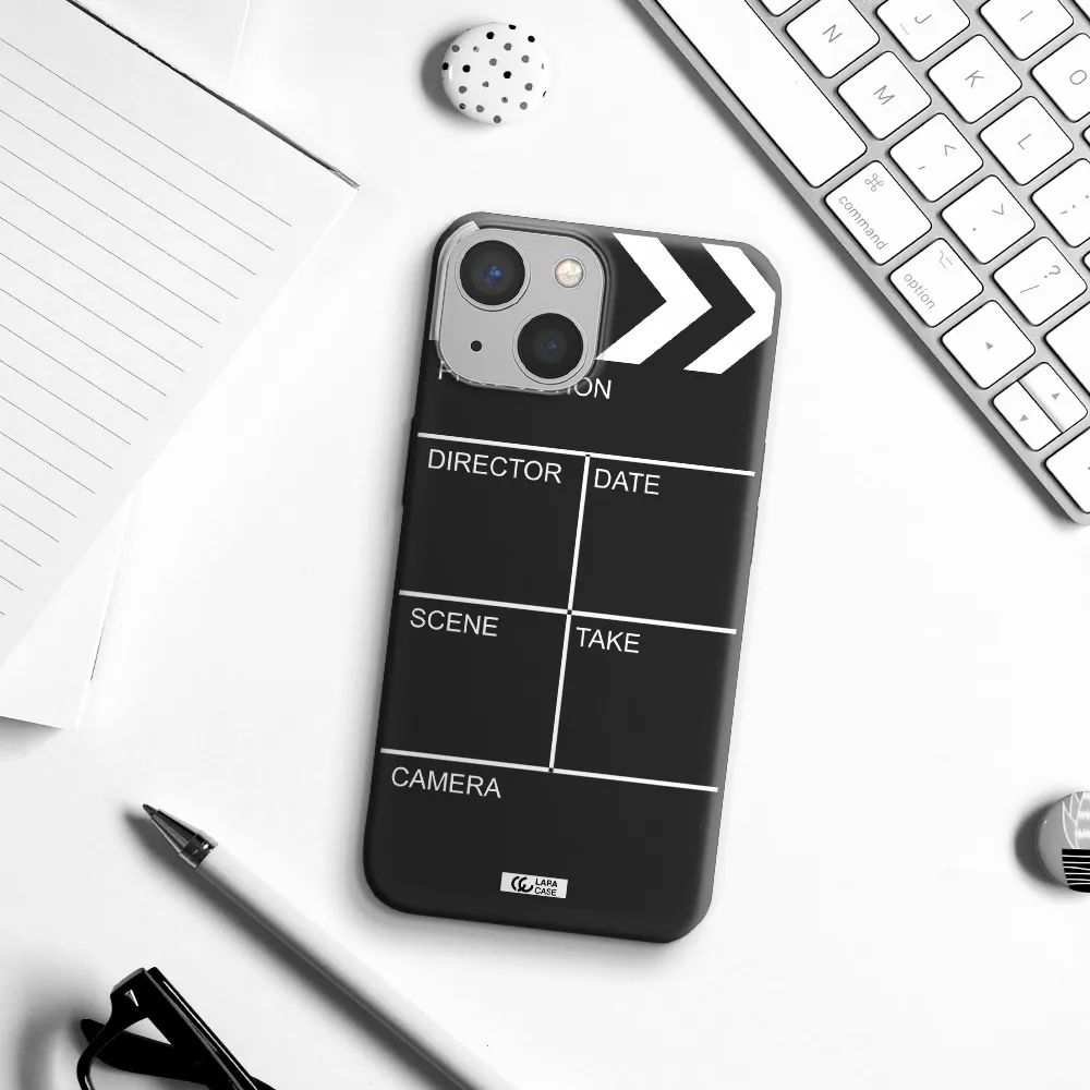 Clapperboard Apple iPhone 13 Silicone black Case